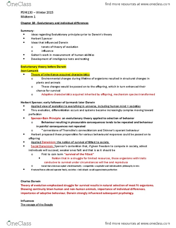 PSY 4130 Lecture Notes - Lecture 5: Factor Analysis, Heritability, Army Beta thumbnail