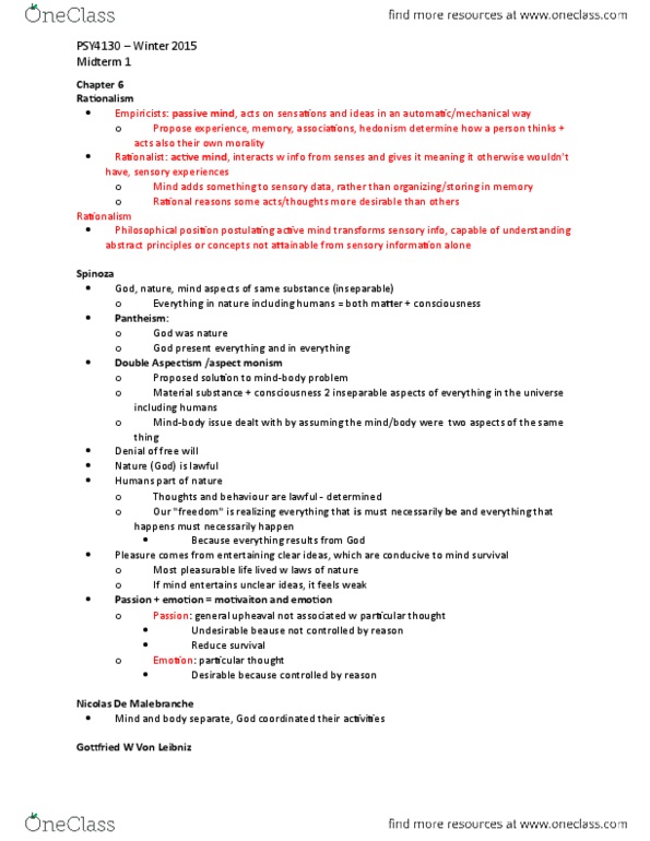 PSY 4130 Lecture 2: Lecture on Chapter 6 - Rationalism (Midterm 1) thumbnail