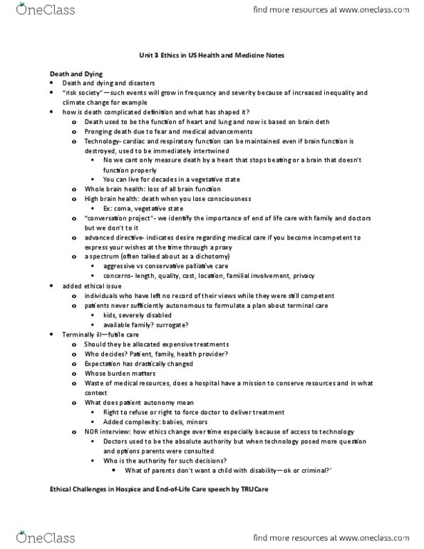 SOCY 1022 Lecture Notes - Lecture 3: Triage, Natural Disaster, Coroner thumbnail