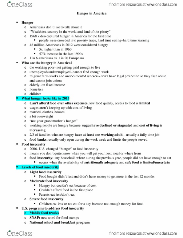 IPHY 2420 Lecture Notes - Lecture 4: Overconsumption, Malnutrition, Food Policy thumbnail