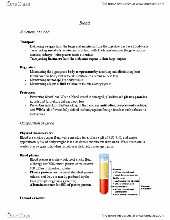 ANP 1106 Lecture Notes - Lecture 5: Pernicious Anemia, Blood Doping, Lysis thumbnail