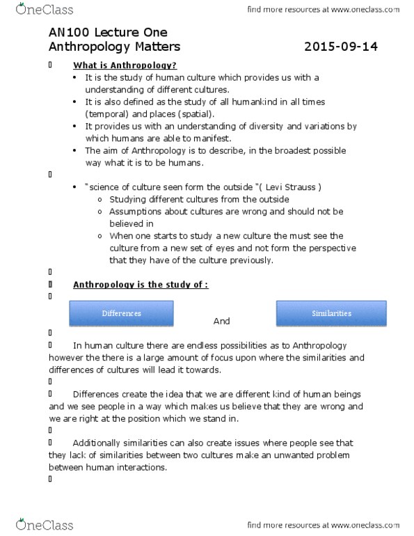 AN100 Lecture Notes - Lecture 1: Transnationalism, Scientific Method, Fertility Tourism thumbnail