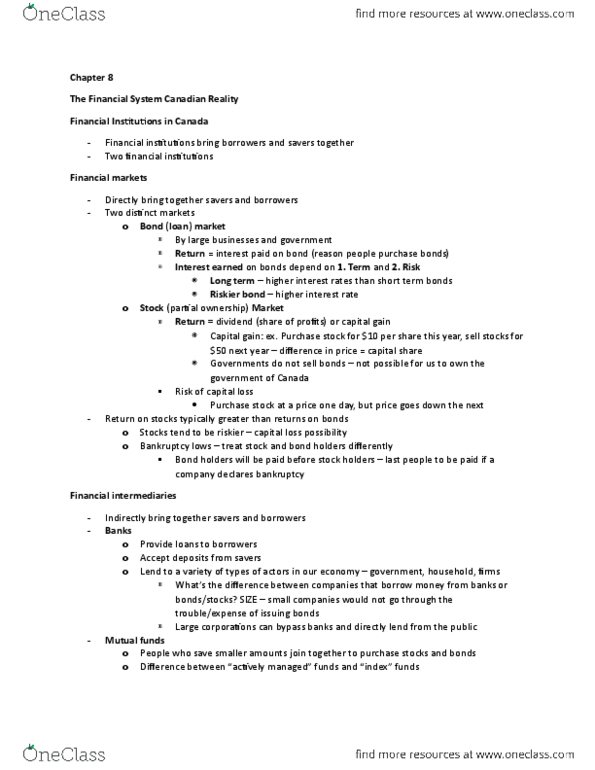 ECON 1BB3 Lecture Notes - Lecture 8: Net Income, Government Debt, Loanable Funds thumbnail