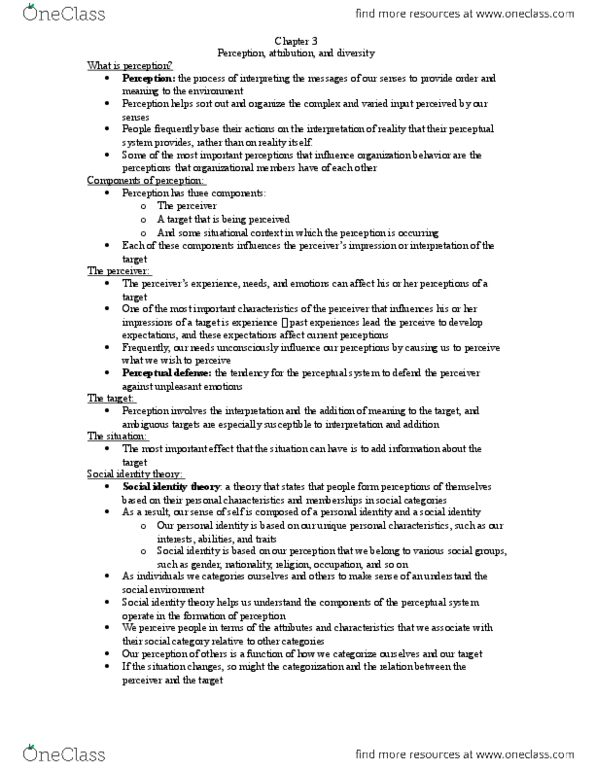 PSYCH 338 Chapter Notes - Chapter 3: Hierarchical Organization, Job Performance, Performance Appraisal thumbnail