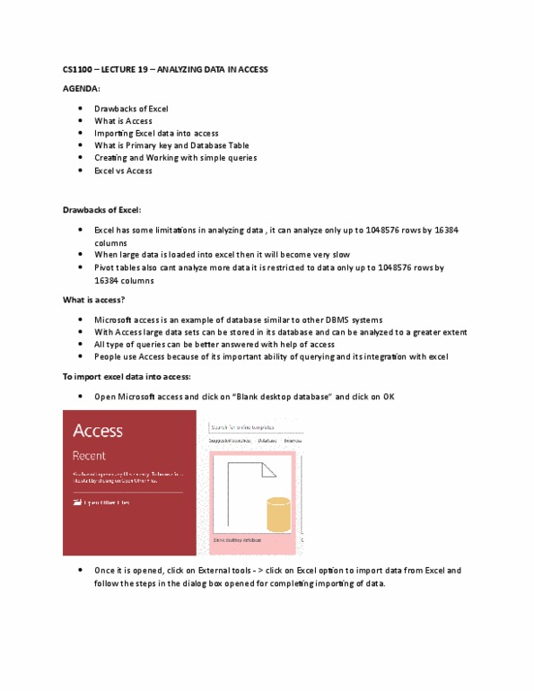 CS 1100 Lecture Notes - Lecture 19: Parsing, Dialog Box, Microsoft Excel thumbnail