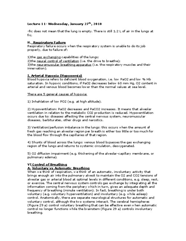 PHGY 210 Lecture Notes - Lecture 11: Hypercapnia, Bronchoconstriction, Glossopharyngeal Nerve thumbnail