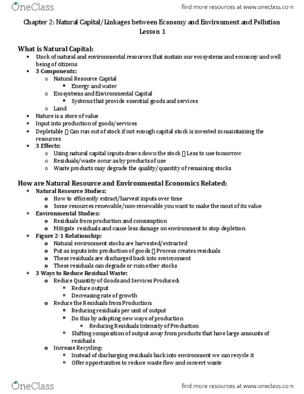 EC238 Chapter Notes - Chapter 2: Air Pollution, Marginal Utility, Perfect Competition thumbnail