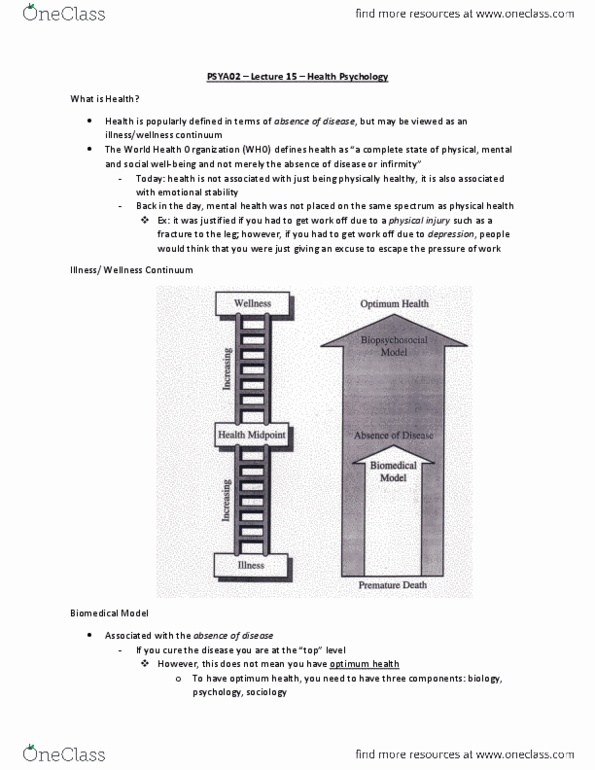 PSYA02H3 Lecture Notes - Lecture 16: Chemotherapy, Middle Ages, Random Assignment thumbnail