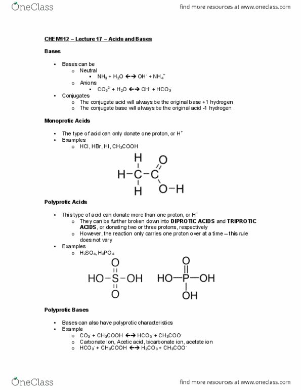 CHEM 112 Lecture Notes - Lecture 17: Equilibrium Constant, Ph, Sodium Hydroxide thumbnail