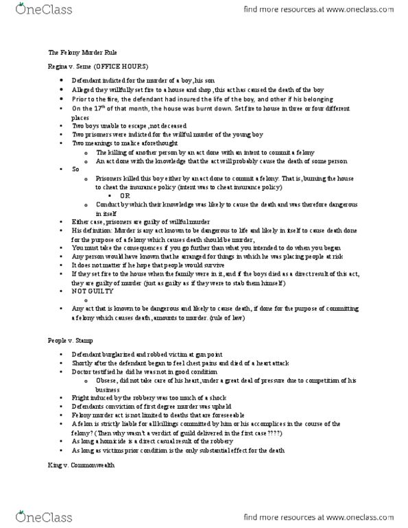 CRM/LAW C144 Chapter Notes - Chapter 6: Statutory Interpretation, False Imprisonment, Quackery thumbnail