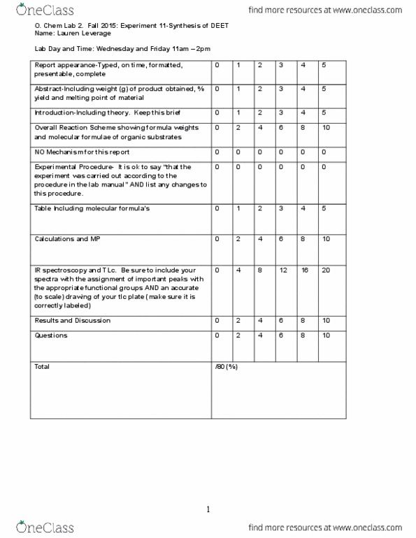 CHEM 245 Lecture Notes - Lecture 11: Amide, Thionyl Chloride, Acyl Chloride thumbnail