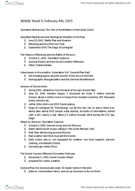 HST 802 Lecture Notes - Lecture 5: Resistor, Extermination Camp, Baltic States thumbnail