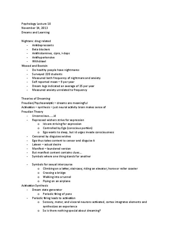 Psychology 1000 Lecture Notes - Lecture 18: Lateen, Ciprofloxacin, Antihypertensive Drug thumbnail