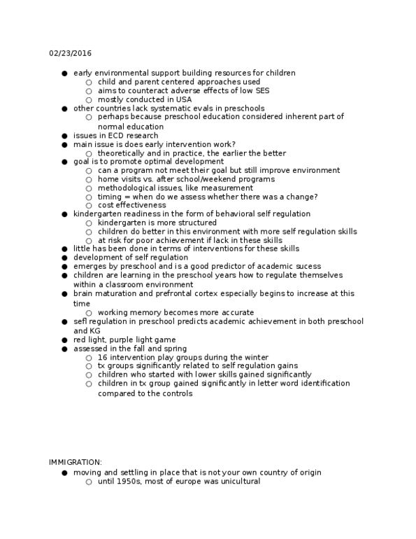 PSY 322 Lecture Notes - Lecture 12: Acculturation, Psychological Adaptation, Prefrontal Cortex thumbnail