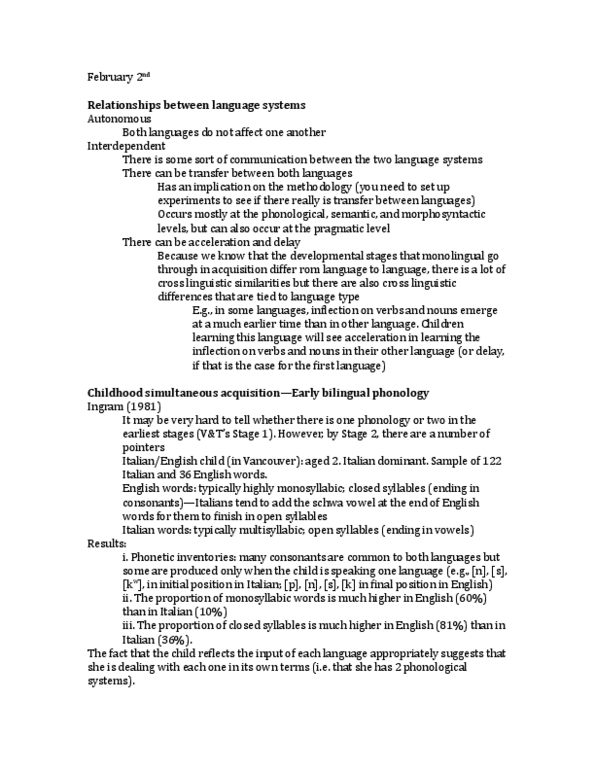 LING 350 Lecture Notes - Lecture 7: Morphological Typology, Word Formation, Oneword thumbnail