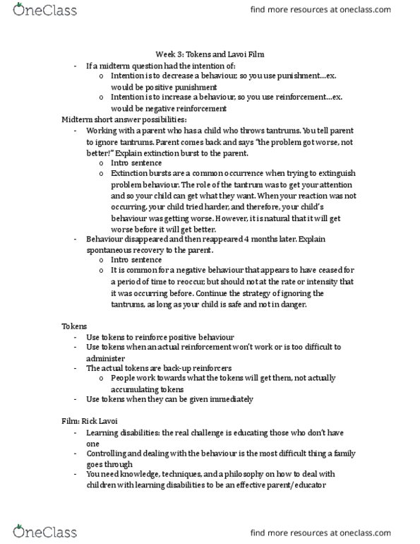 FRHD 3150 Lecture Notes - Lecture 8: Tantrum, Reinforcement, Learning Disability thumbnail