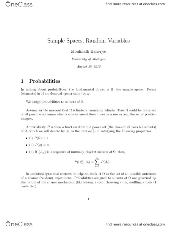 STATS 426 Lecture Notes - Lecture 1: Bernoulli Distribution, Bayes Estimator, Fair Coin thumbnail