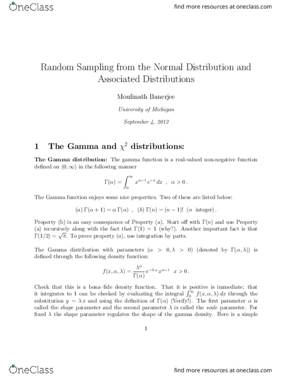 STATS 426 Lecture Notes - Lecture 8: Gamma Distribution, Independent And Identically Distributed Random Variables, Orthogonal Matrix thumbnail