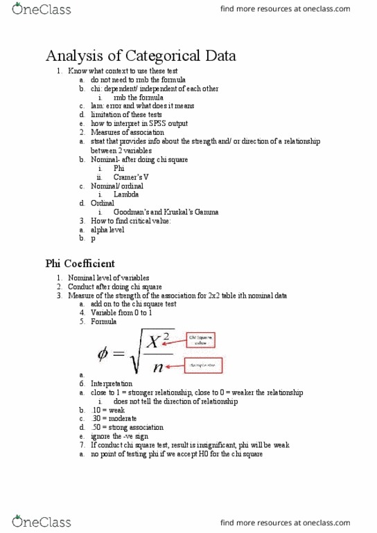 CRIM 320 Lecture Notes - Lecture 5: Situation Two, Chi-Squared Test, Chi-Squared Distribution thumbnail