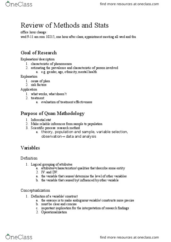 CRIM 320 Lecture Notes - Lecture 2: Central Tendency, Frequency Distribution, Feature Selection thumbnail