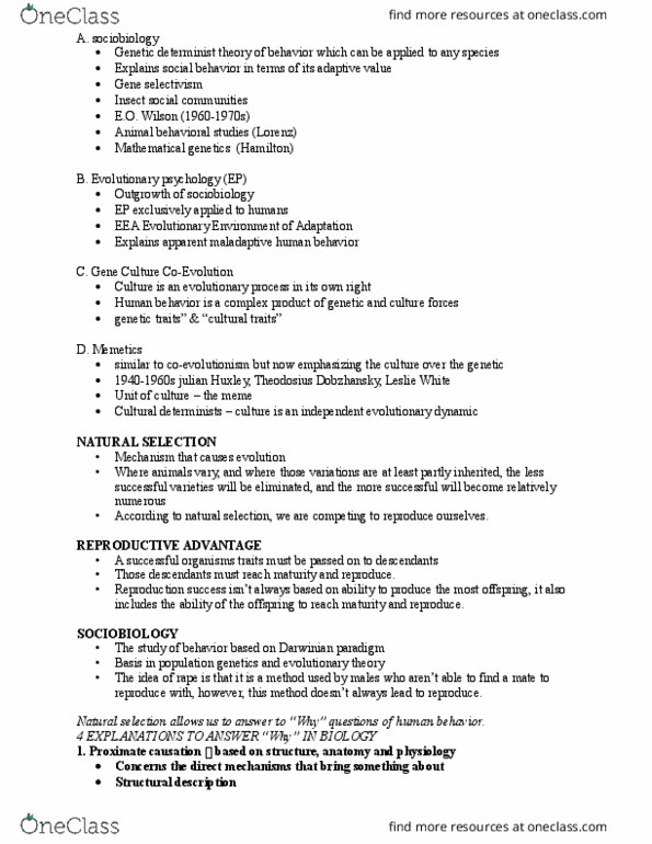 ANT211H5 Lecture Notes - Lecture 1: Menopause, Male Lactation, Mammary Gland thumbnail