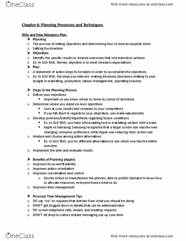 GMS 200 Lecture Notes - Lecture 8: Participatory Planning, Middle Management thumbnail