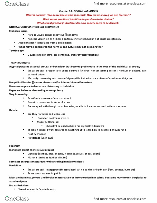 COLLAB 2D03 Lecture Notes - Lecture 13: Paraphilic Infantilism, Antiandrogen, Erotic Asphyxiation thumbnail