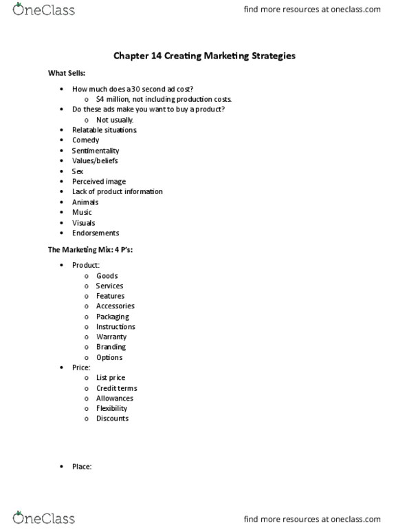 COMM 102 Lecture Notes - Lecture 14: Break Even, Disintermediation, Supply Chain thumbnail