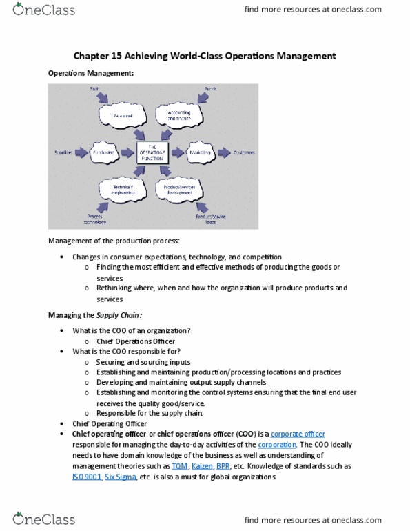 COMM 102 Lecture Notes - Lecture 15: Gantt Chart, Asset Management, Iso 14000 thumbnail