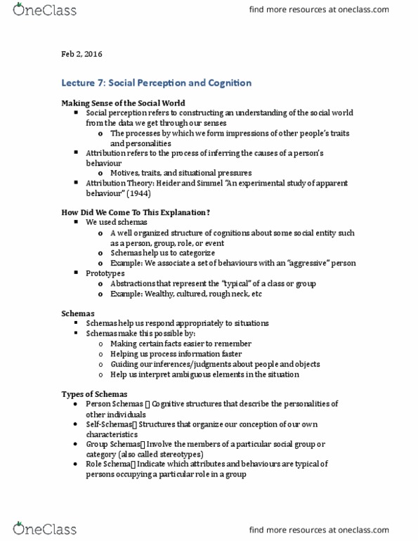 SOCPSY 1Z03 Lecture Notes - Lecture 7: Latanya Sweeney, Affective Forecasting, Fundamental Attribution Error thumbnail