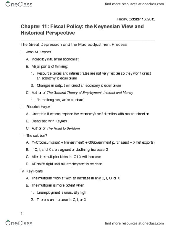 ECO-2013 Lecture 9: Chapter 11 thumbnail