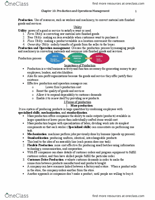 33:011:100 Chapter Notes - Chapter 10: Iso 14000, Gantt Chart, Production Planning thumbnail