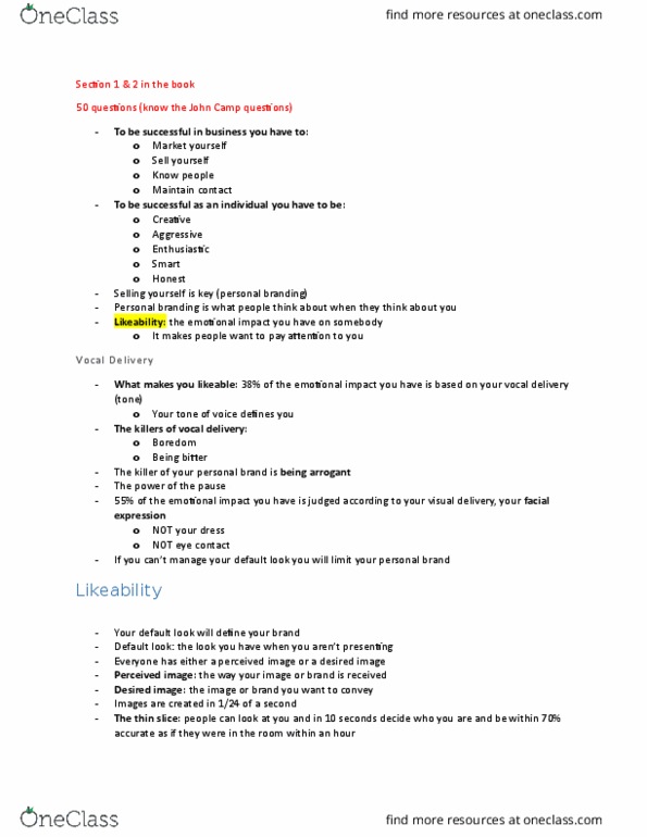 MKT 3401 Lecture Notes - Lecture 1: The Smell, Niche Market, Hillbilly thumbnail