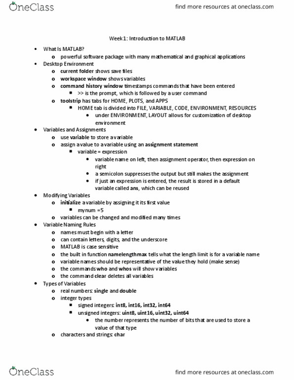 ENGR 121 Lecture Notes - Lecture 1: Binary Logarithm, Nan, Exclusive Or thumbnail