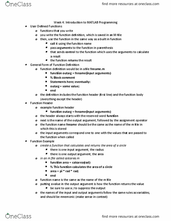 ENGR 121 Lecture Notes - Lecture 4: Newline, Calcareous Sponge, Multiplication Operator thumbnail