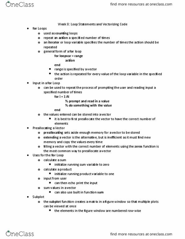 ENGR 121 Lecture Notes - Lecture 8: Atan2, Matrix Multiplication, Nan thumbnail