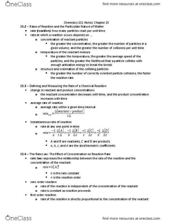 CHEM 102 Chapter Notes - Chapter 15: Activated Complex, Jmol, Homogeneous Catalysis thumbnail