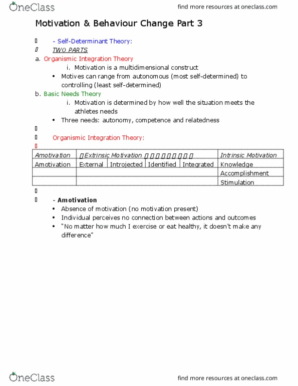 KINE 3000 Lecture Notes - Lecture 4: Internal Control, Achievement Orientation, Problem Solving thumbnail