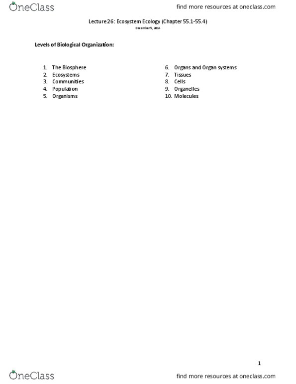 01:119:116 Lecture Notes - Lecture 26: Energy, Transpiration, Nitrogen Cycle thumbnail