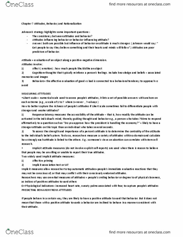 PSYC 215 Chapter 7: Full Summary Notes thumbnail