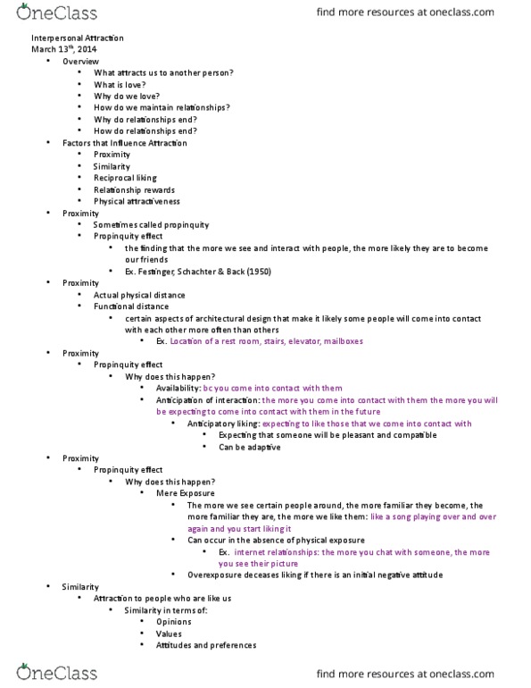 PSY220H5 Lecture Notes - Lecture 8: Equity Theory, Attachment In Adults, Positive Tone thumbnail