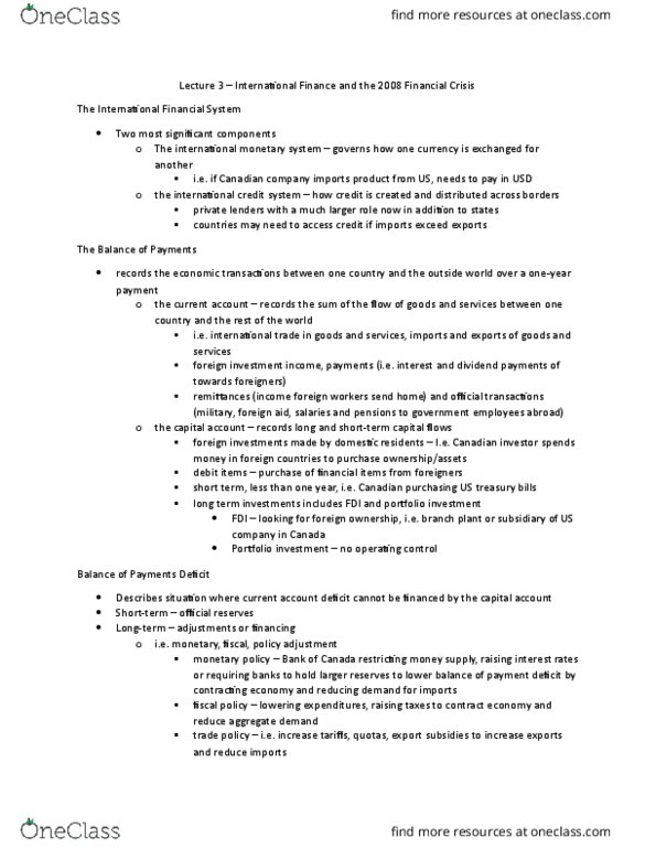 Political Science 2211E Lecture Notes - Lecture 3: Structural Adjustment, Import Substitution Industrialization, Washington Consensus thumbnail