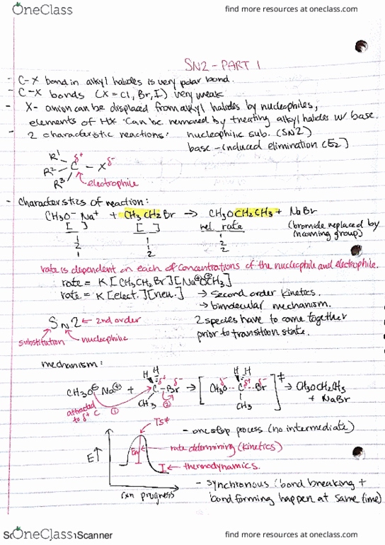 CHEM 233 Chapter videos: SN2, SN1, E1 thumbnail