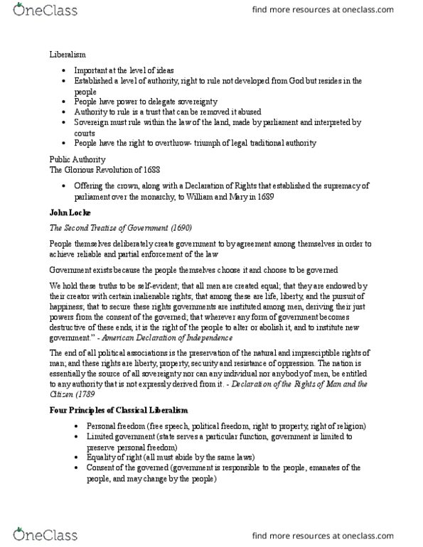 POL101Y1 Lecture Notes - Lecture 8: Canada Pension Plan, Limited Government, A Letter Concerning Toleration thumbnail