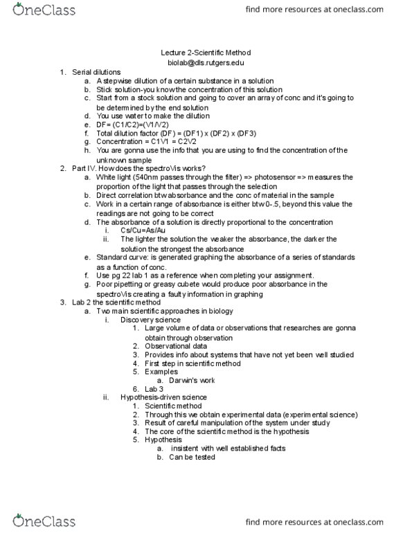 01:119:116 Lecture Notes - Lecture 2: Scientific Method, Falsifiability, Design Of Experiments thumbnail