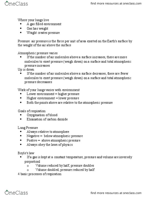 CGSC378 Lecture Notes - Lecture 3: Pleural Cavity, Sternocleidomastoid Muscle, Vital Capacity thumbnail