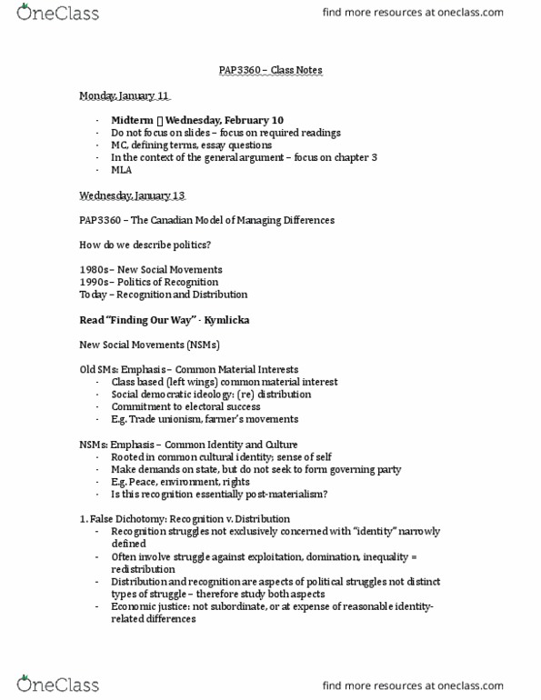 PAP 3360 Lecture Notes - Lecture 1: Economic Justice, False Dilemma, Metic thumbnail