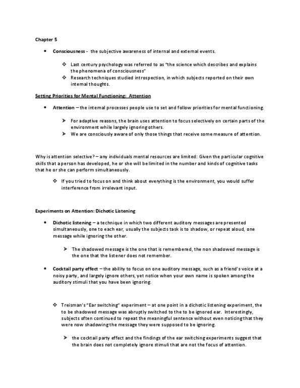 PSY 202 Chapter Notes - Chapter 5: Sleep Disorder, Hypersomnia, Narcolepsy thumbnail