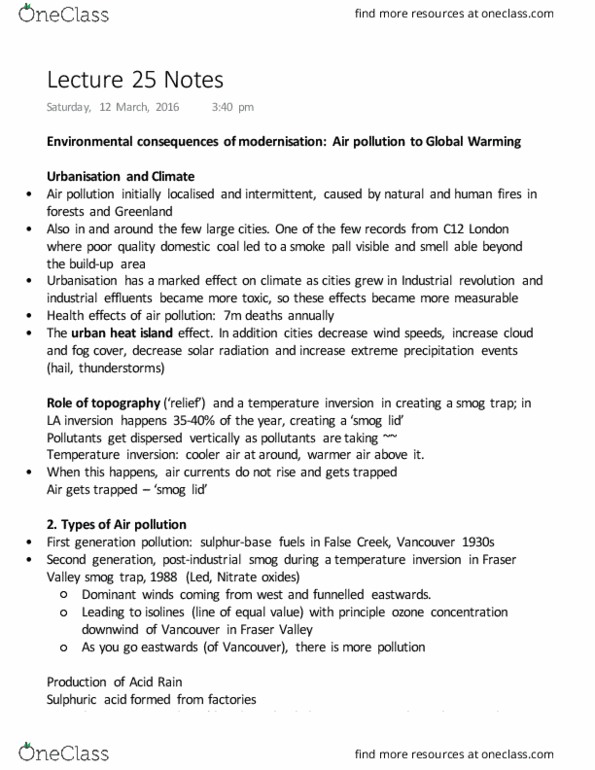 GEOG 122 Lecture Notes - Lecture 25: Urban Heat Island, Smog, False Creek thumbnail