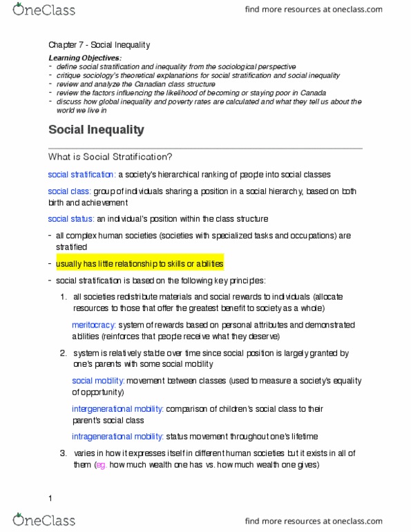 SOC101 Chapter 7: SOC 101 Chapter 7: Exploring Sociology: A Canadian Perspective (3rd Edition) > Module 5 (ONLINE Week 5): Social Inequality (Ravelli and Webber) thumbnail